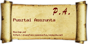 Pusztai Asszunta névjegykártya